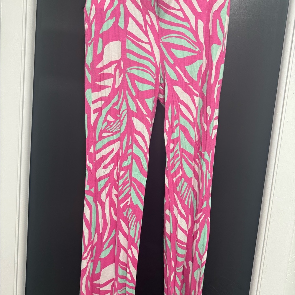 Lilly Pulitzer Pink and Green Tropical Pants